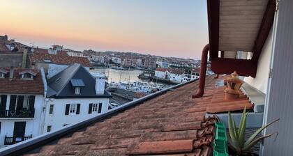Charming apartment on the port of Ciboure, Golf course 600m away on foot