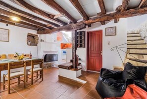 TV, fireplace - Serene Retreat in Kolivata Village (Lefkada)