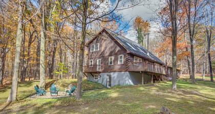 Deck & Game Room: Finger Lakes Family Retreat