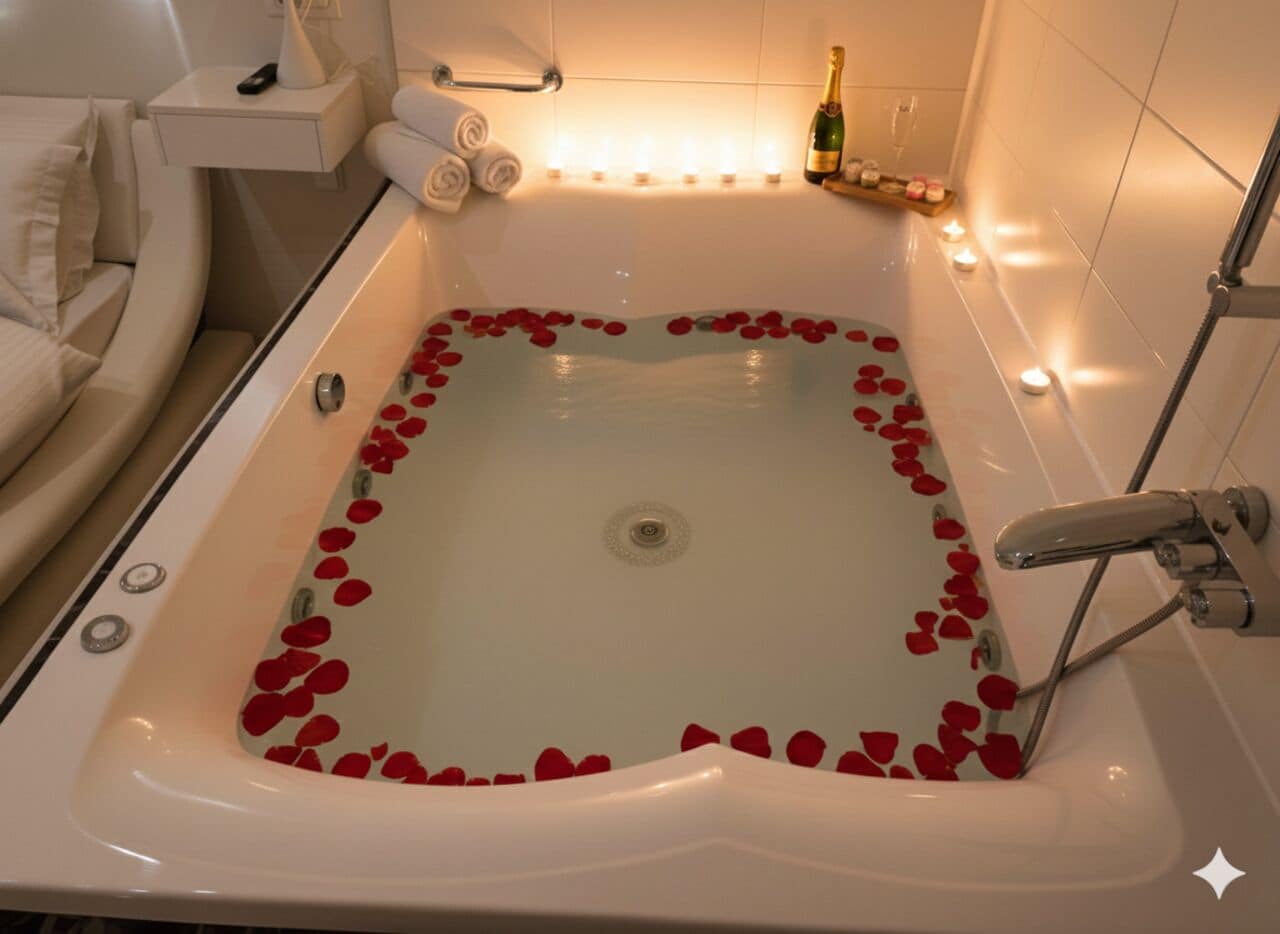 Dusj, hårføner, bidé og håndklær