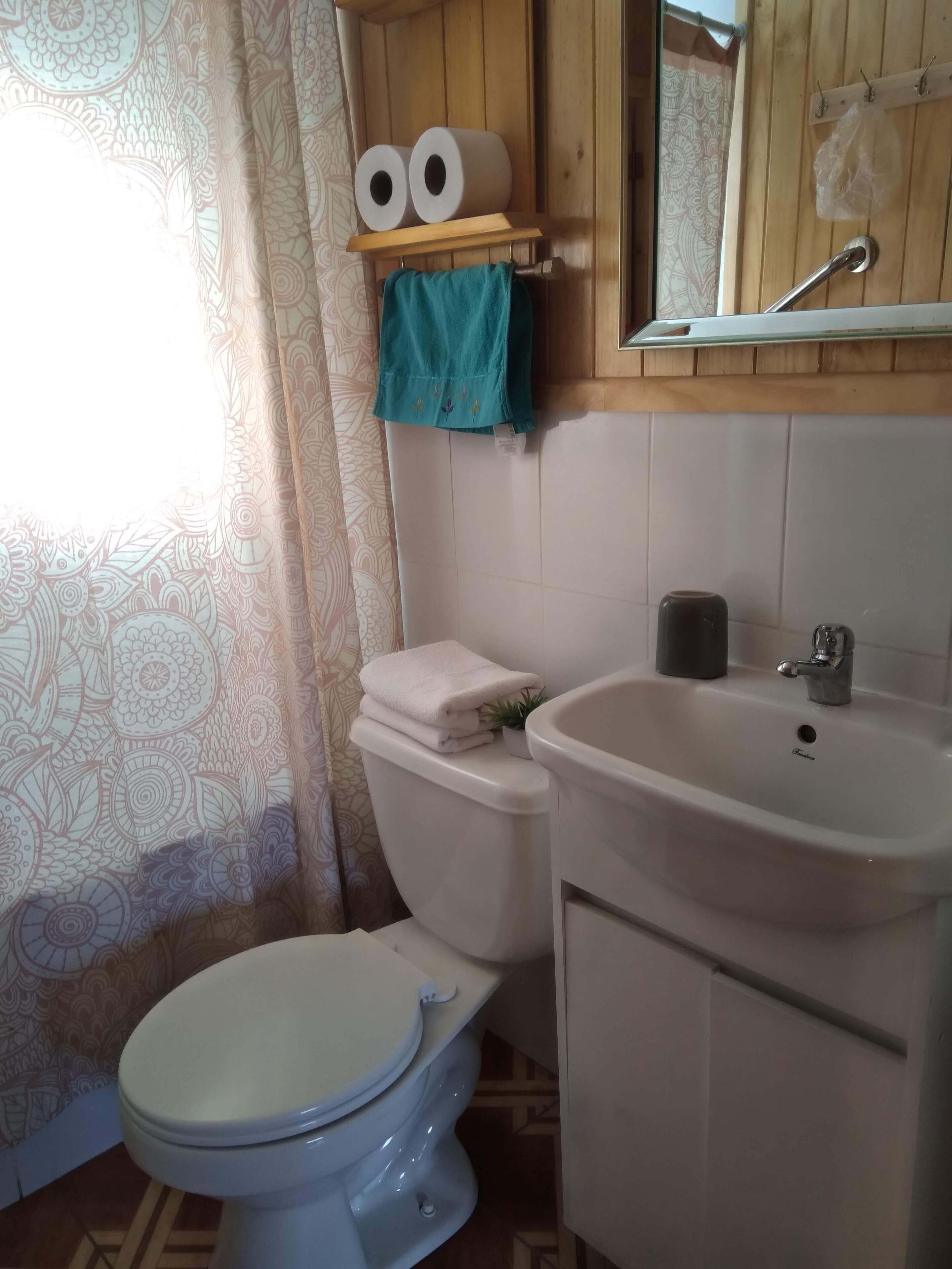 Cabaña clásica, vistas al jardín | Baño