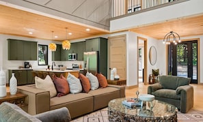 Smart TV, fireplace, video games, foosball