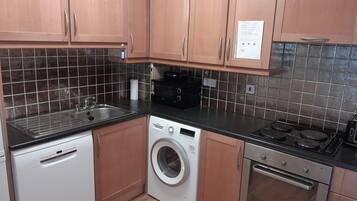 Apartment | Private kitchen | Fridge, microwave, oven, stovetop