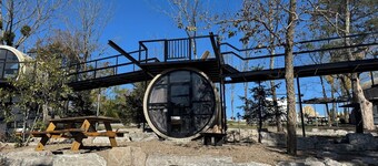 Our Tubes offer a camping experience for those that love the outdoors but also love a bed.