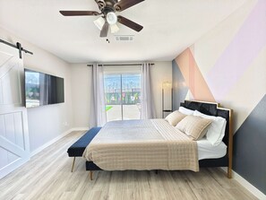 4 slaapkamers, een strijkplank/strijkijzer, wifi, beddengoed