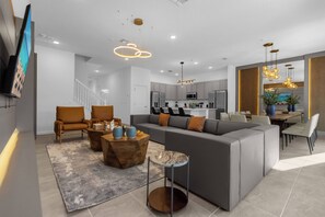 Télévision, cheminée, jeux vidéo