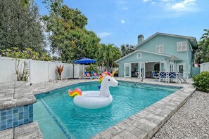 A heated pool