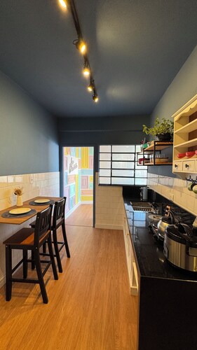 Colorful Apartment in the Center of Serra Negra - SP