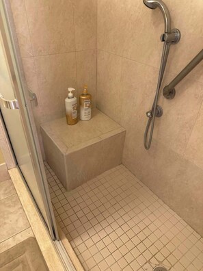 Shower, hair dryer