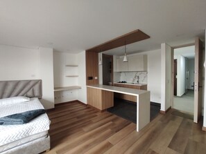 Basic Apartment, City View | Private kitchen
