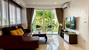 Apartment, 1 Schlafzimmer, barrierefrei, Balkon | Innenbereich