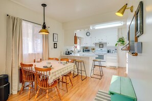 Fridge, microwave, oven, stovetop - Patio, Grill & Outdoor Dining: Conrad Home! (Conrad)