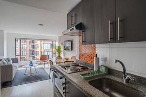 Premium-Apartment, 3 Schlafzimmer | Eigene Küche