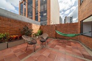 Superior Apartment, 3 Bedrooms | Terrace/patio - 10.73 Flats x Ahead (Bogotá)