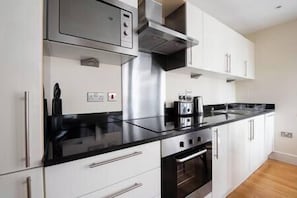 Microwave, oven, coffee/tea maker, toaster