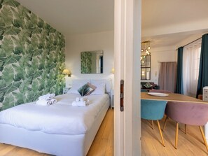 1 室のベッドルーム、アイロン / アイロン台、旅行用ベビーベッド、WiFi