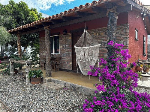 Charming 2-bedroom cabin in Valle de Guadalupe at Cerveceria Bellinghausen.