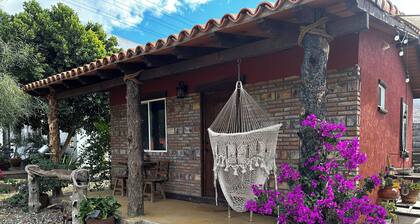 Charming 2-bedroom cabin in Valle de Guadalupe at Cerveceria Bellinghausen.