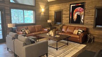 TV connectée, cheminée, lecteur de DVD