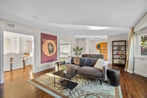 Smart TV, fireplace, video games, table football