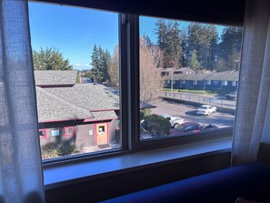 Single Queen Room | Laptop workspace, blackout drapes, free WiFi