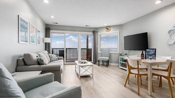 TV, DVD player, books