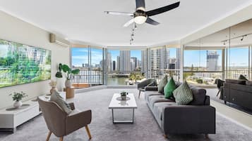 Apartment, Canal View | Living area | Flat-screen TV