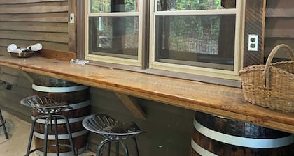 Restored 100-year-old Barn House in Private Forest. Perfect for gatherings.