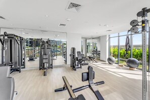 Fitness facility - Chic Studio with Private Balcony (Dubai)