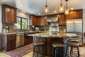 Fridge, microwave, oven, stovetop - Northstar Family Retreat on Shuttle Line with Deck (Truckee)