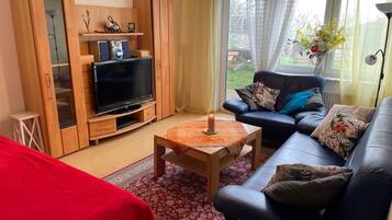 TV, DVD player, table tennis