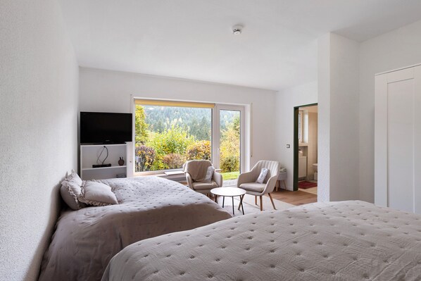 2 bedrooms, iron/ironing board, bed sheets