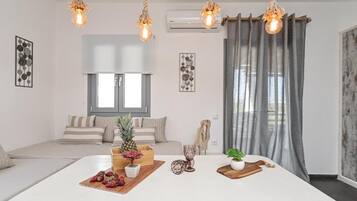 3 Bedroom Villa Sea View & Pool - V4 | Living area | 42-inch flat-screen TV with satellite channels, TV