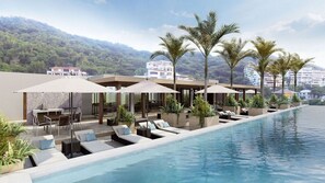A heated pool