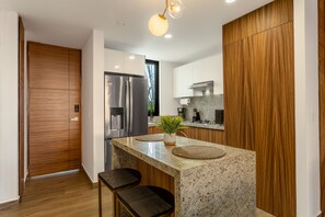 Fridge, microwave, coffee/tea maker - Stylish 1bd condo, ground floor and rooftop! 1BD Condo for rent in Versalles, Pu (Puerto Vallarta)