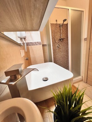 淋浴设施、吹风机、坐浴桶、毛巾