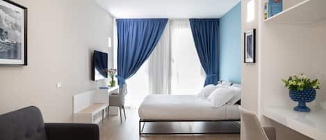 Deluxe-Doppelzimmer | Hochwertige Bettwaren, Daunenbettdecken, Tempur-Pedic-Betten, Minibar