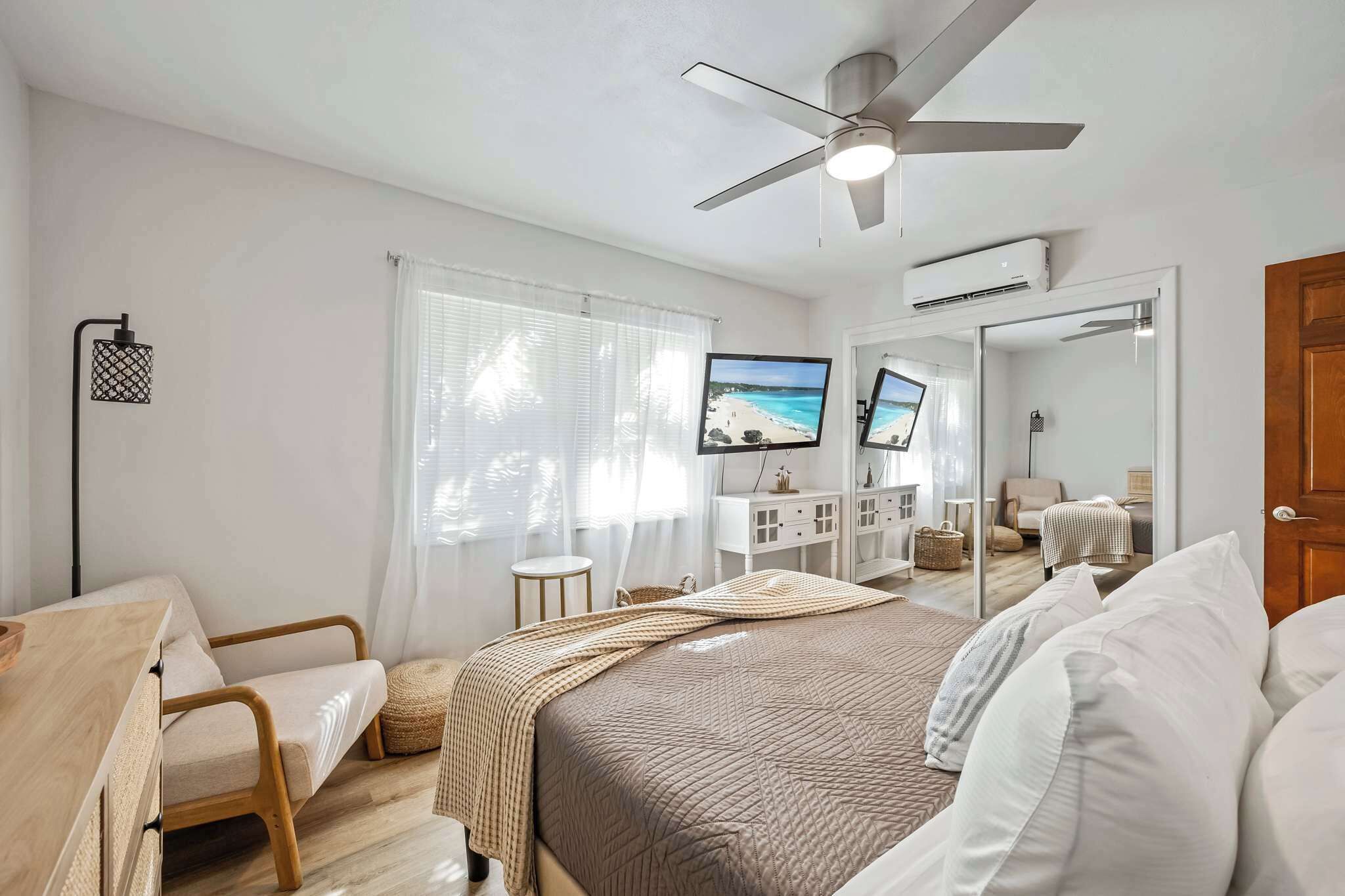 2 bedrooms, iron/ironing board, WiFi, bed sheets