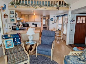 Interior - Luxurious Oceanfront Cabin 7 Getaway w/ Hot Tub : stunning views, private hot tub, and cozy comfort. (Private Beach Owned by White Rock Resort) (Smith River)