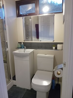 Double Room, Private Bathroom (3) | Bathroom | Shower, free toiletries, hair dryer, towels