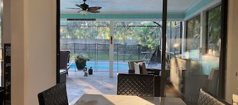 Relax in this 3 bedroom, 2 bathrooms, heated pool with pull out couch, sleeps 8