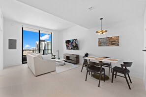 TV - 48th-Floor Luxury Condo | Parking Included (Downtown)