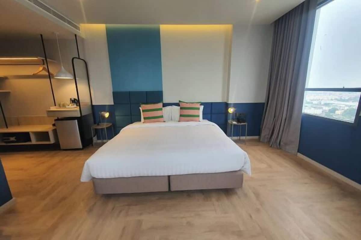 1 sovrum, minibar och värdeförvaringsskåp på rummet