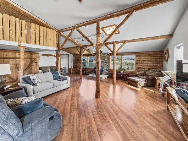 Cabin, 1 Bedroom | Living area | Smart TV - Cedar Mountain Bunkhouse 2 Bedroom Cabin (Montrose)