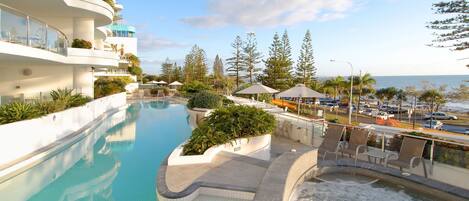 A heated pool