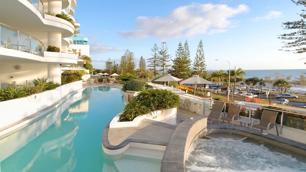 A heated pool