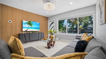 Smart TV, video games, foosball, table tennis