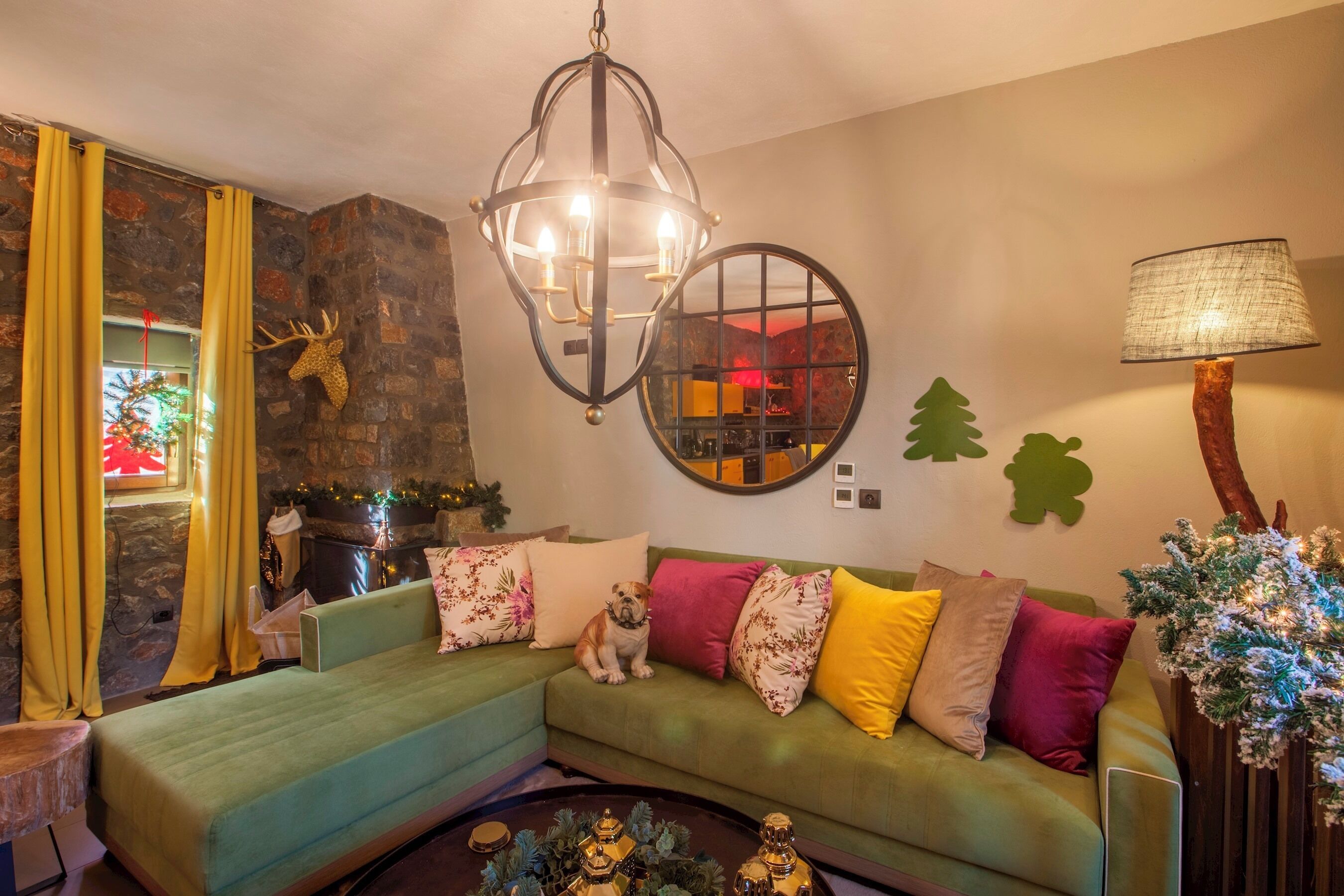 TV connectée, cheminée