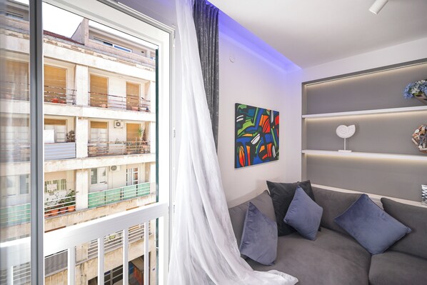 Vue sur la ville depuis l’hébergement