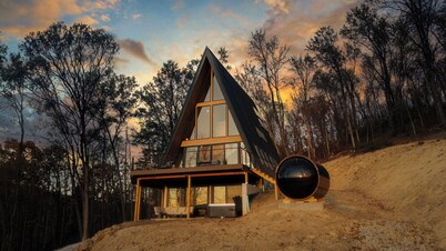 Diamond View PA: A-Frame~Hot Tub~Sauna~Panoramic Mountain Views